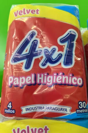 PAPEL HIGIENICO VELVET 4X1