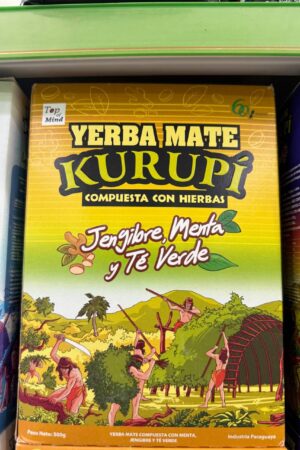 YERBA MATE KURUPI JENGIBRE,MENTA Y TE VERDE