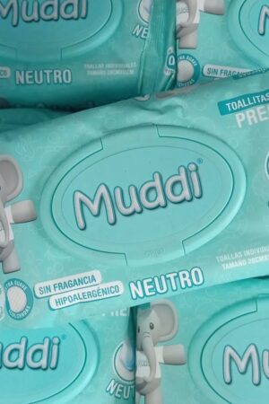 Toallitas Humedas Muddi Neutro 100 Unidades